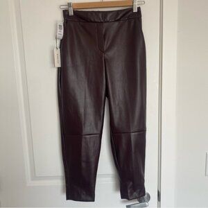 Babaton Conan Faux Leather Cropped Pants
